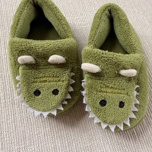 Green Dinosaur Fuzzy Slippers 190
